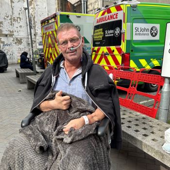 Mike at hospital on 30 April