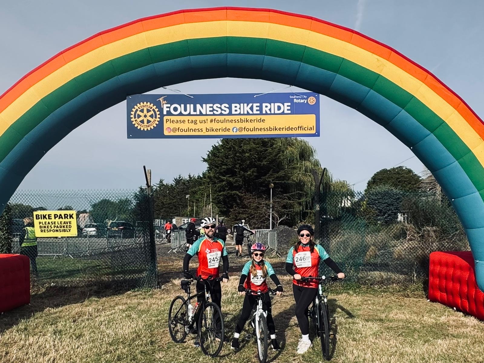 Violet and her family at the Foulness event