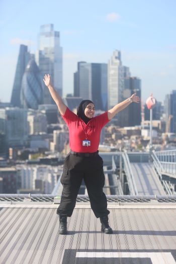 Aisha, London's Air Ambulance's Ambulance Clinician, on the helipad