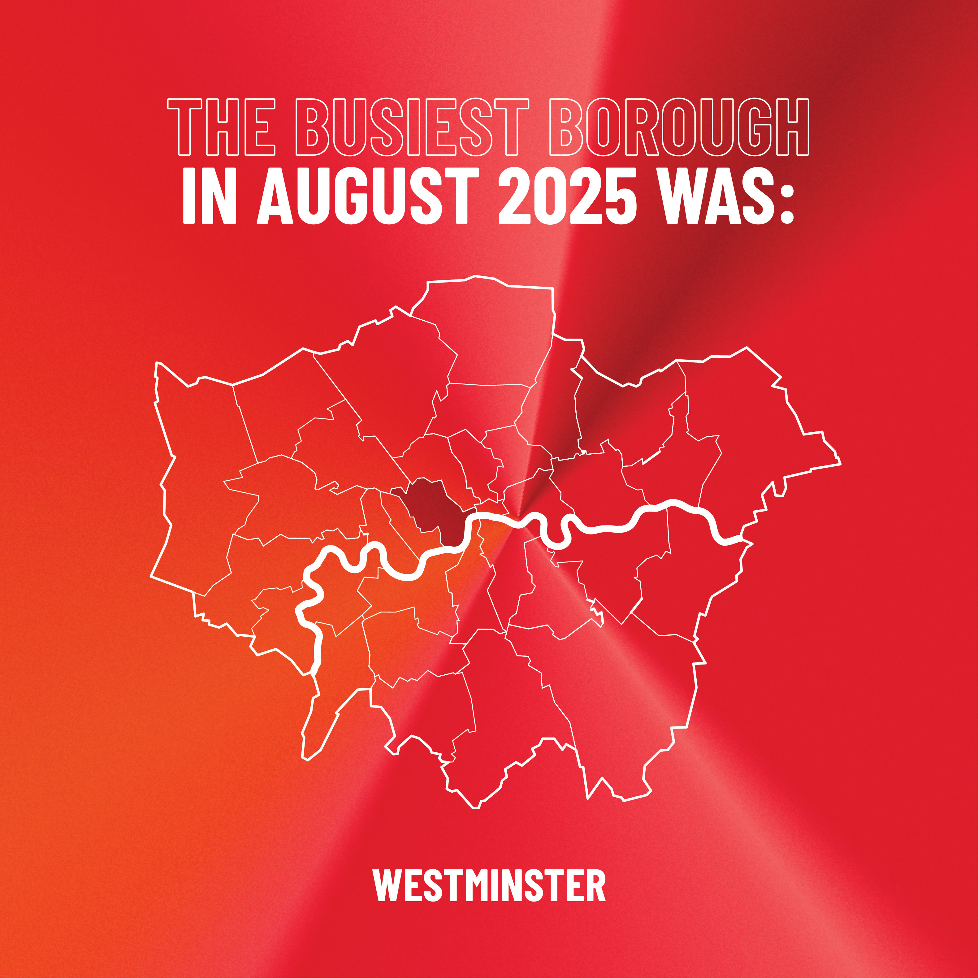 August's busiest borough map