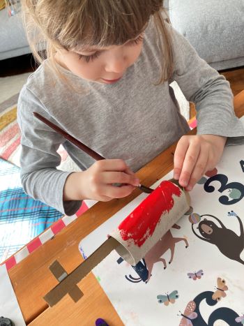 Rozi painting her copter