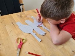 Child creating helicopter