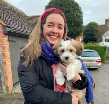 London's Air Ambulance's patient Emily and her dog Pip