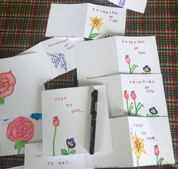 London's Air Ambulance's patient Emily's homemade cards