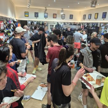 People having a social in the Up & Running branch