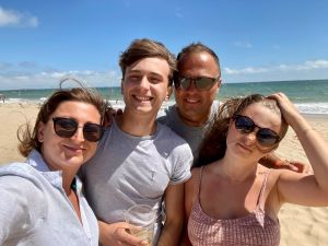 Daniel and his family before the incident