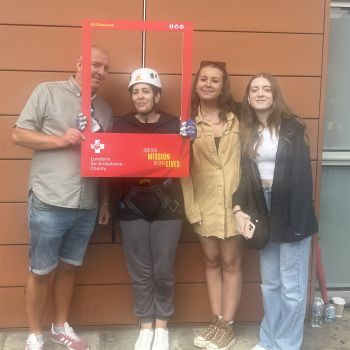 David's family of four supporting London's Air Ambulance Charity
