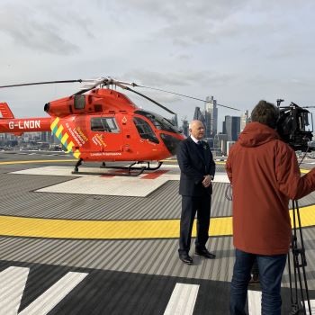 Sir Iain Duncan Smith MP at our helipad