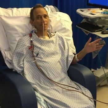 Jim in hospital after he'd woken from his coma