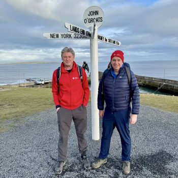 John and Andy starting at John O'Groats