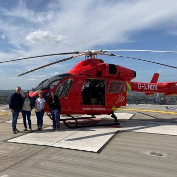 Peter visiting our helipad
