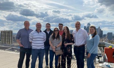 Lauren visiting the helipad with her family after her accident