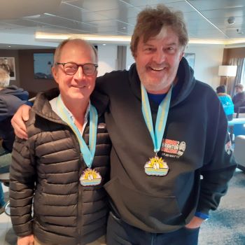 Mark after running a half marathon in Antarctica