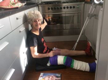 London's Air Ambulance's patient Nicky, recovering at home