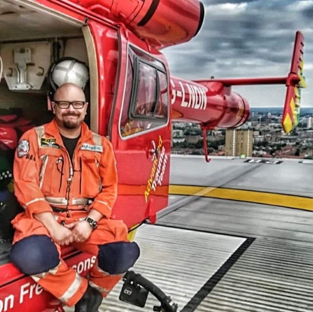 Richard sitting in the aircraft