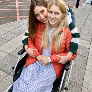 Virginia having a visitor in hospital