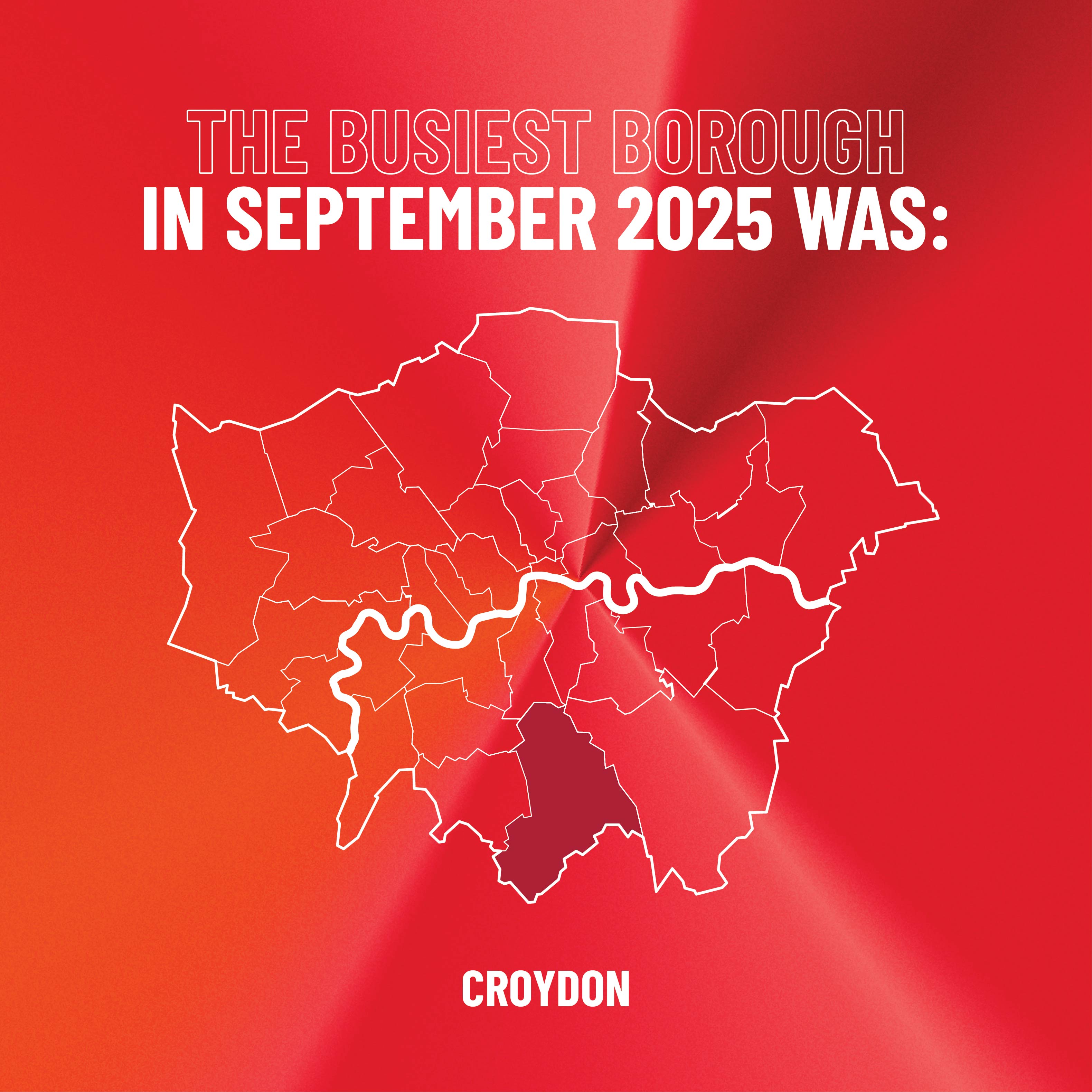 September's busiest borough map