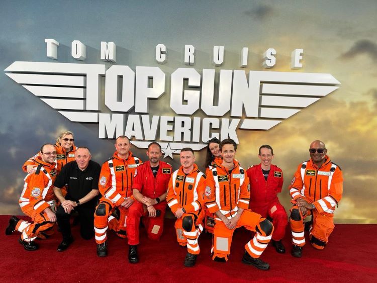 Crew at Top Gun: Maverick premiere
