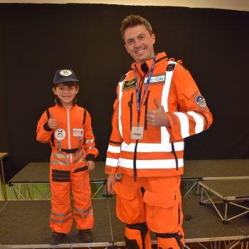 Dr Matt Snowsill and a child dressed up