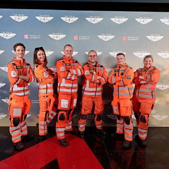 London's Air Ambulance crew on red carpet