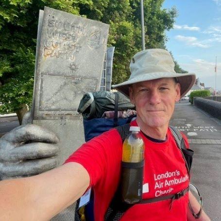 Supporter walks South West Coast Path for London's Air Ambulance Charity