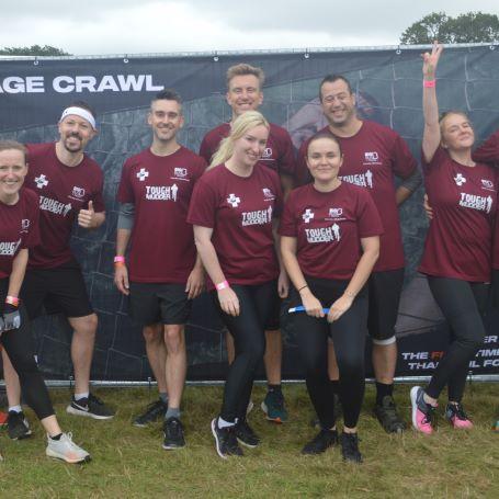 The Big Bus Tours team about to do Tough Mudder for London's Air Ambulance Charity