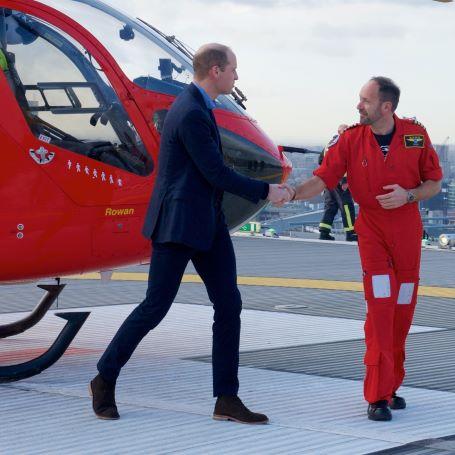 HRH Prince William, our royal patron, meeting Captain Neil Jeffers