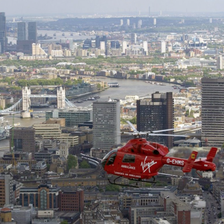 Our helicopter flying in July 2005