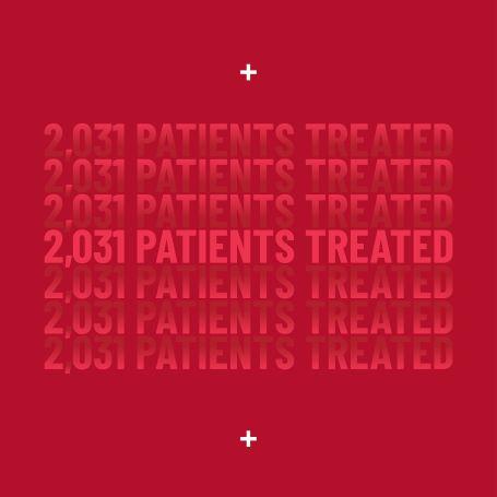 Graphic detailing 2,031 patients were treated in 2025