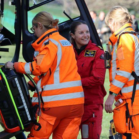 Adele with two of our female medics