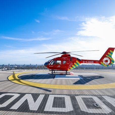 Helicopter on our helipad