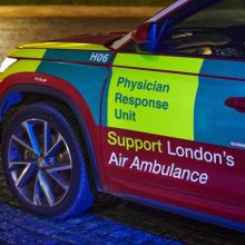 PRU car, with Support London's Air Ambulance written on the door